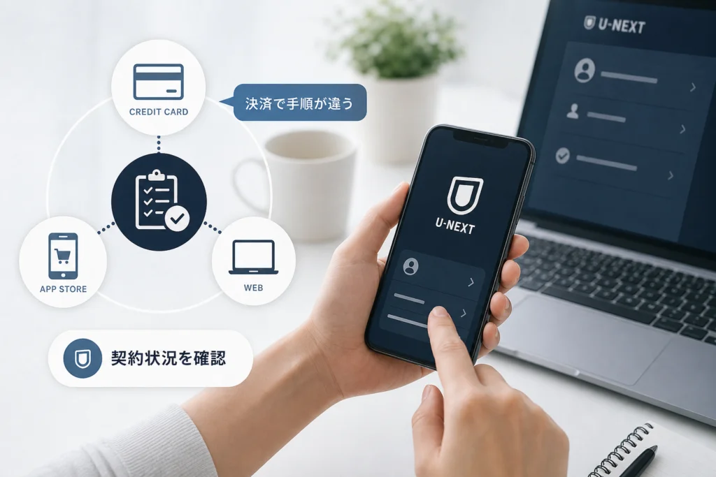 U-NEXTの契約状況・月額料金を確認する方法