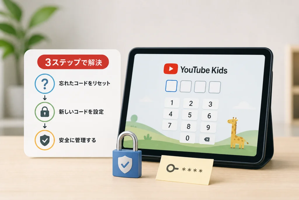 YouTube Kidsのパスコードを忘れた場合
