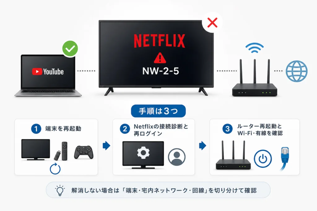 YouTubeは見られるのにNetflixだけ接続できない理由