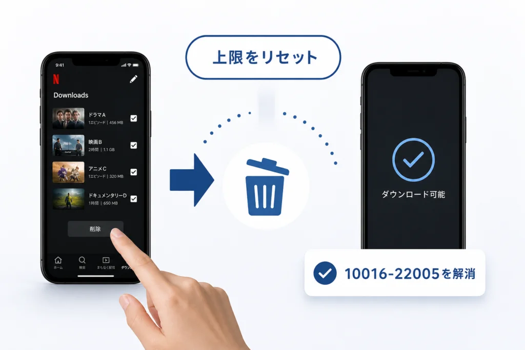10016-22005を解消するダウンロード削除手順
