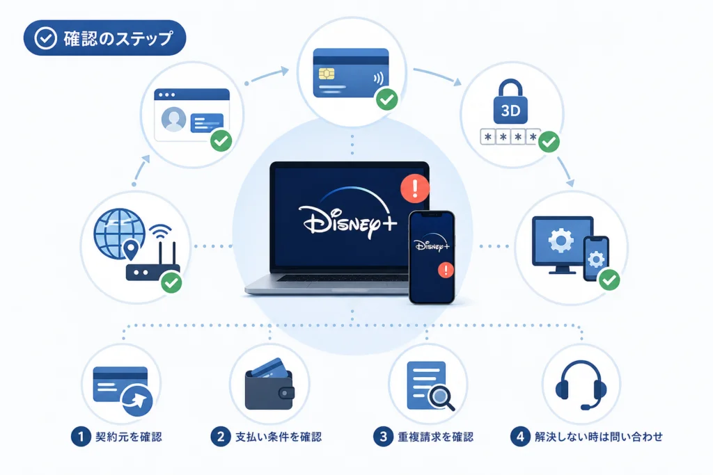 Disney+の契約元・請求元を確認する方法