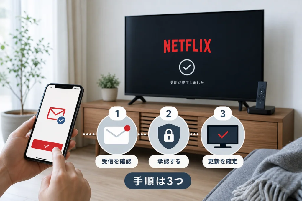 テレビ・Fire TVなどから承認と更新確定まで進める