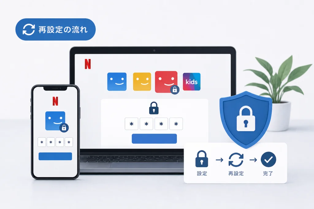 プロフィールPINを忘れたときは、どう再設定する?