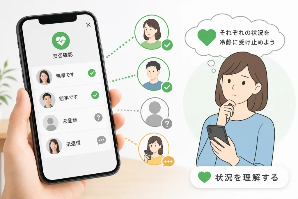 友だちの安否を確認する方法|未登録・未返信の受け止め方