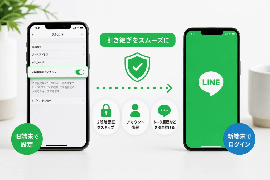 旧端末で「2段階認証をスキップ」を設定するには?