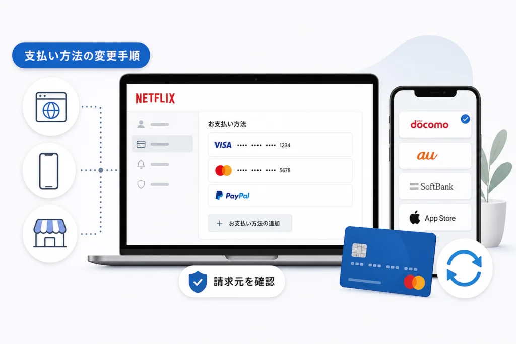 通信キャリア・Appleなど他社経由の支払いはどこで変える?