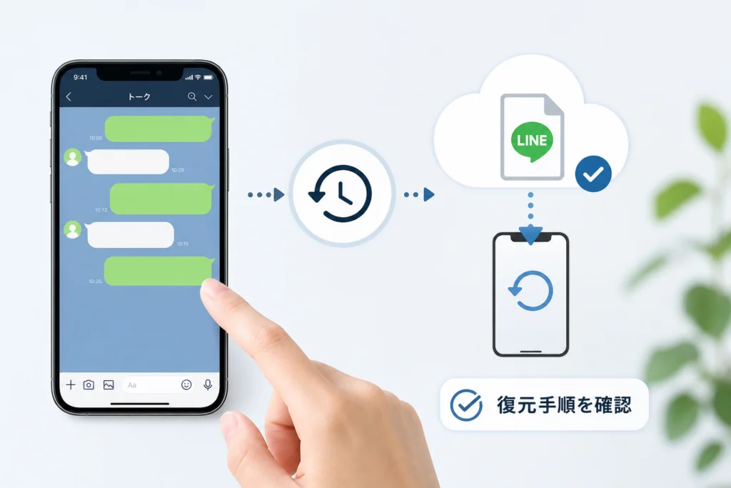iPhoneでLINEトーク履歴を復元する手順