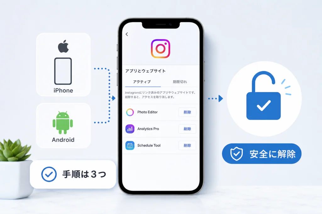 iPhone・Androidで連携アプリを解除するには?