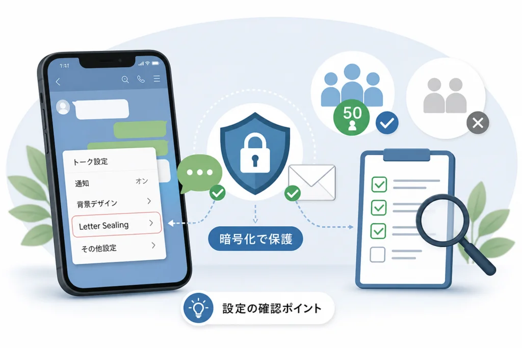 Letter Sealingの設定項目や鍵マークがないときの考え方