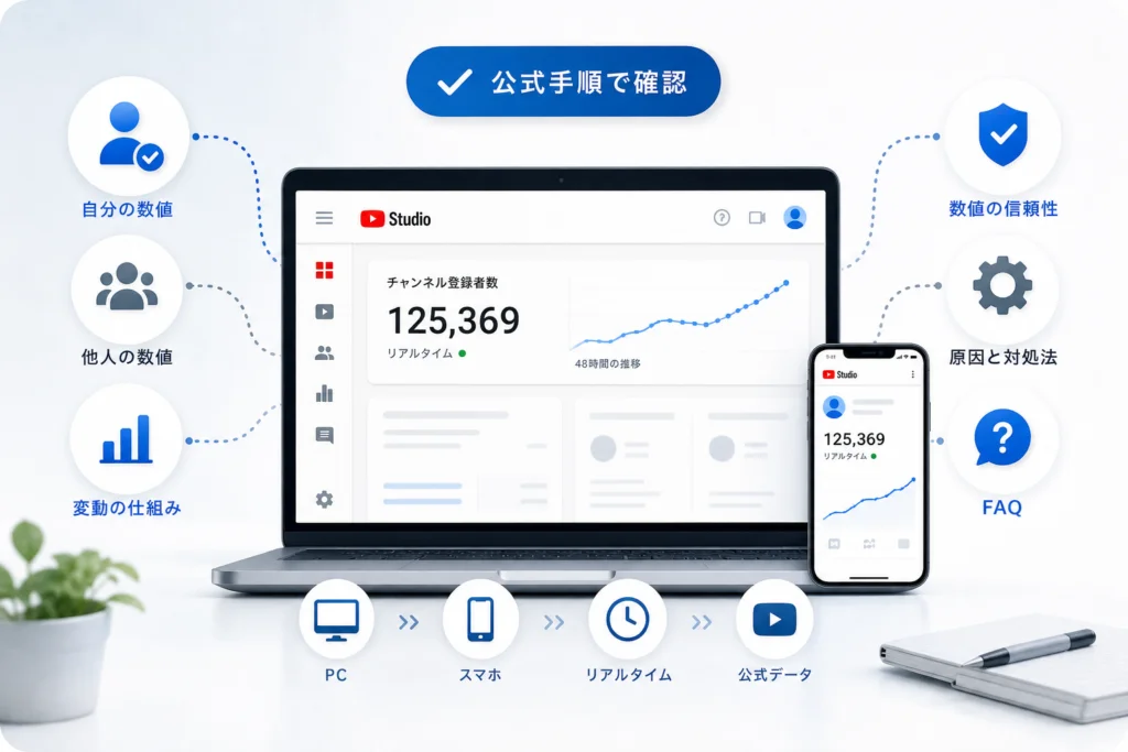 PCで自チャンネルの登録者数をリアルタイム表示する手順